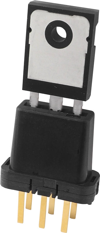 Power device socket, 3 terminal, PCB mounting type, T3PNF-L214-ST-BK, 1 piece
