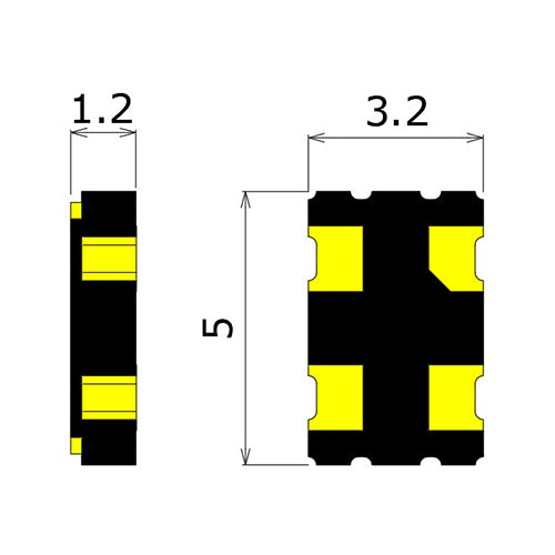 水晶デバイス用ソケット GUT10-4-5032T12-P254 10個入