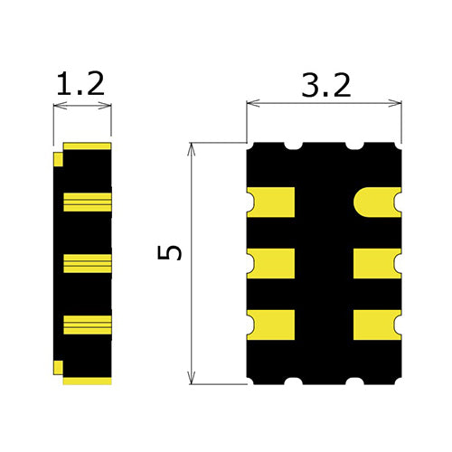 水晶デバイス用ソケット GUT10-6-5032T12-P127 10個入